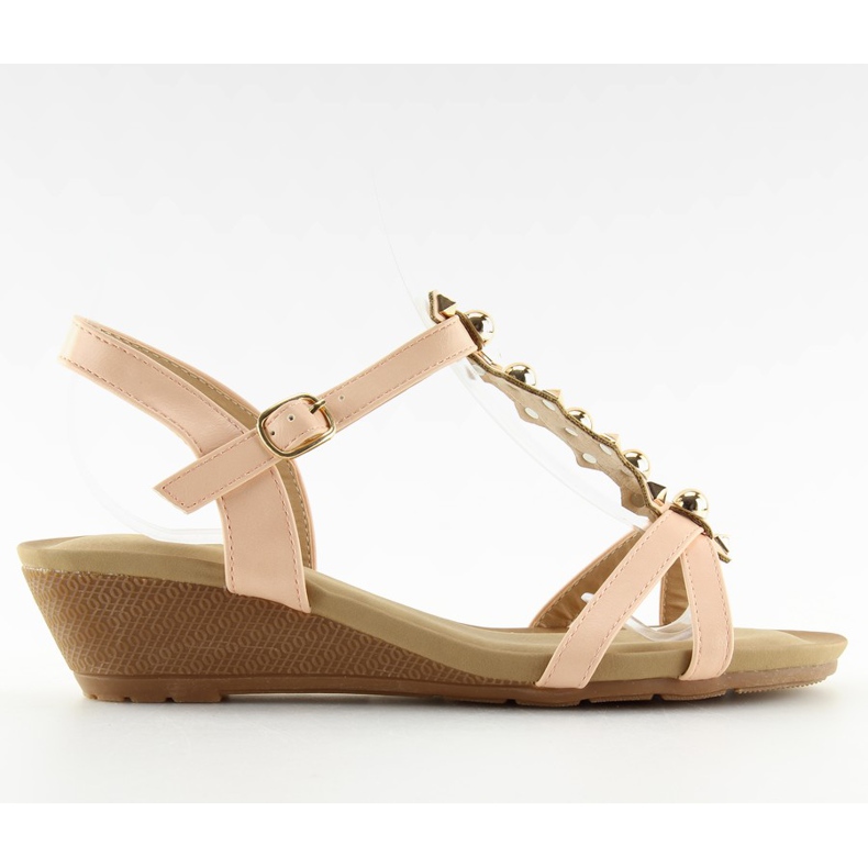 Sandali con zeppa bassa rosa HX-1 Pink