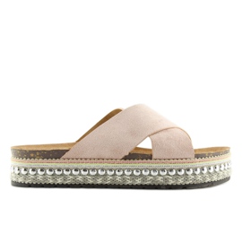 Ciabatte espadrillas rosa H55