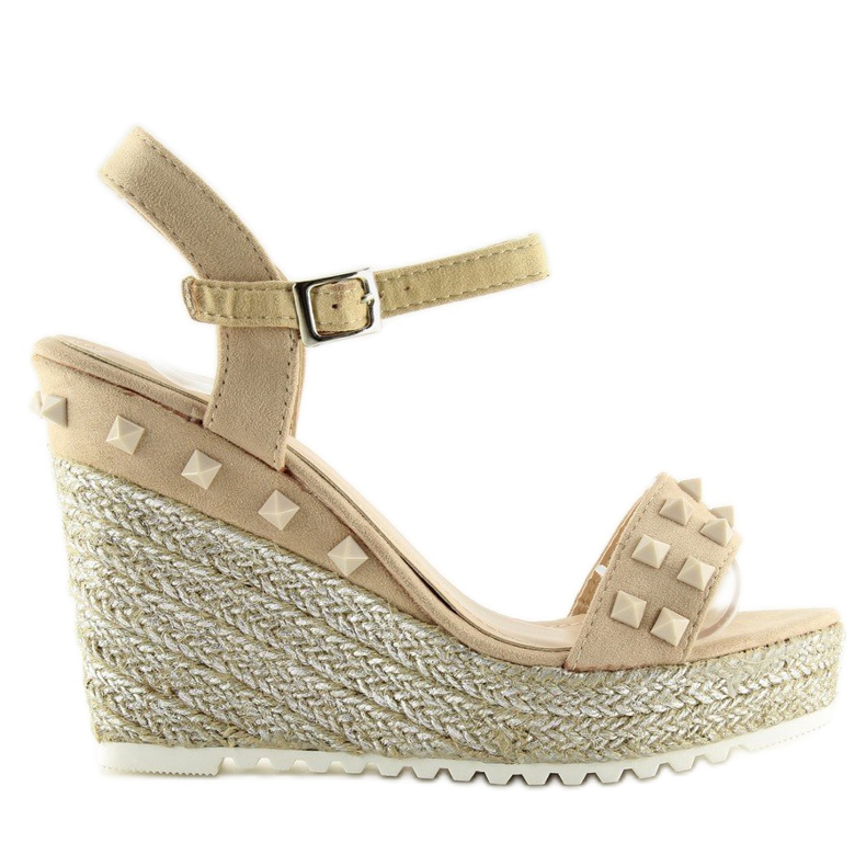 Espadrillas su zeppa beige TS-16 Beige