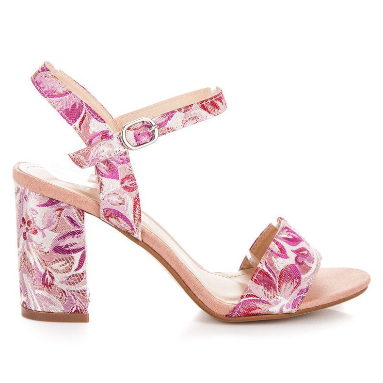 Seastar Sandali casual con tacco alto rosa