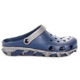 Hasby Pantofole da uomo blu scuro grigio blu navy