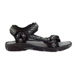 American Club Sandali con inserto in pelle americana 1728 nero