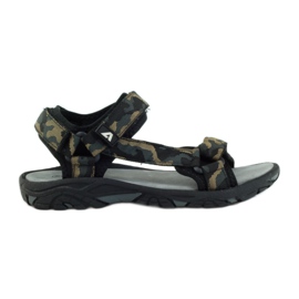 American Club Sandali con inserto in pelle americana 1728 nero marrone
