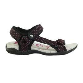 American Club Sandali con inserto in pelle americana 1717 rosa nero