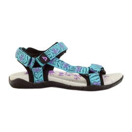 American Club Sandali con inserto in pelle americana 1717 blu viola