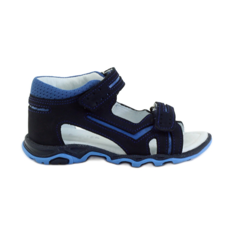 Sandali con velcro Bartek 31825 blu navy
