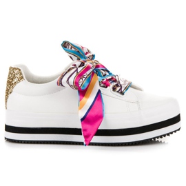 Vices Sneaker alla moda sulla piattaforma dei vizi bianco