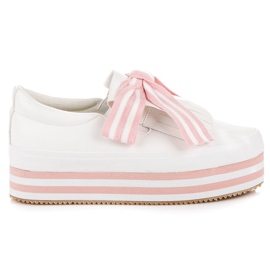 Sneakers alla moda VICES bianco rosa