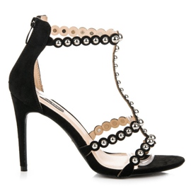 Sandali in camoscio nero