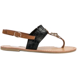 Comer Sandali infradito alla moda marrone nero