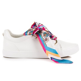 Vices Vizi delle scarpe da ginnastica allacciate bianche bianco