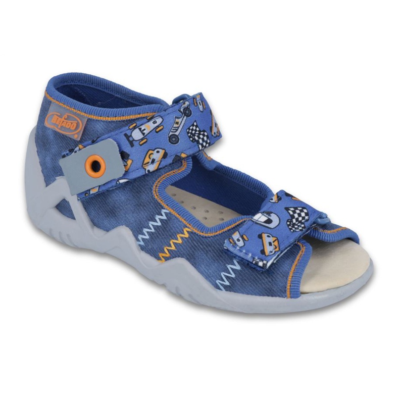 Scarpe da bambino Befado gialle 250P072 blu