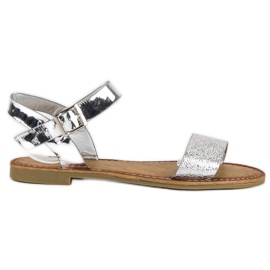 Comer Eleganti sandali argento grigio