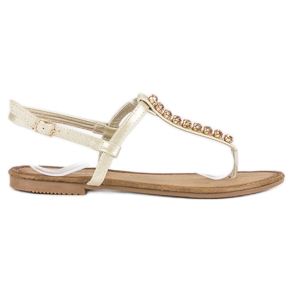 Comer Sandali dorati chiari d'oro