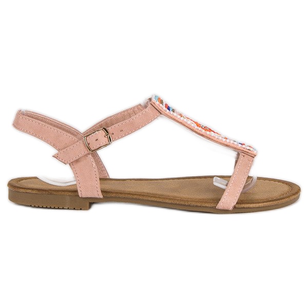 Comer Sandali piatti rosa boho