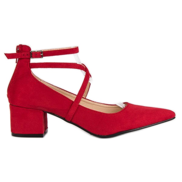 Décolleté VICES in pelle scamosciata rosso