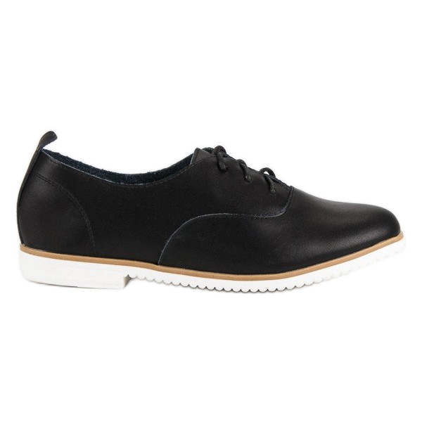 Scarpe mazaro in pelle nera nero