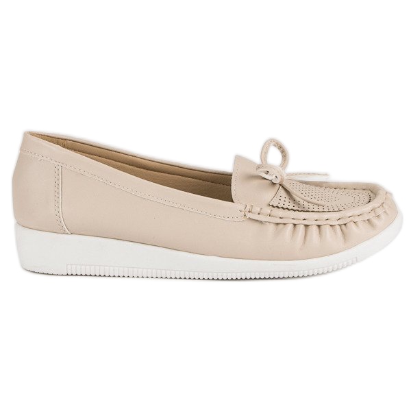 Tullo Mocassini beige da donna