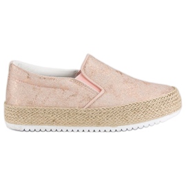 Betler Espadrillas rosa sulla piattaforma