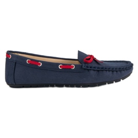Tullo Mocassini eleganti in pelle scamosciata blu