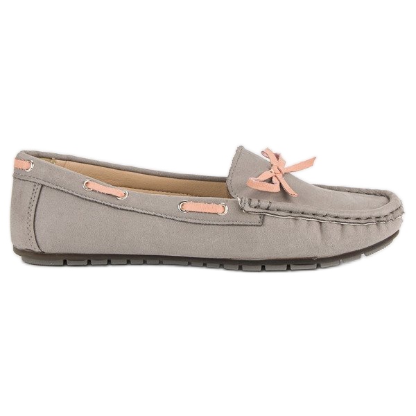 Tullo Mocassini eleganti in pelle scamosciata grigio