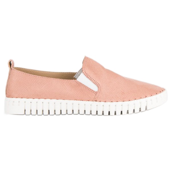Tullo Slip in pelle scamosciata rosa