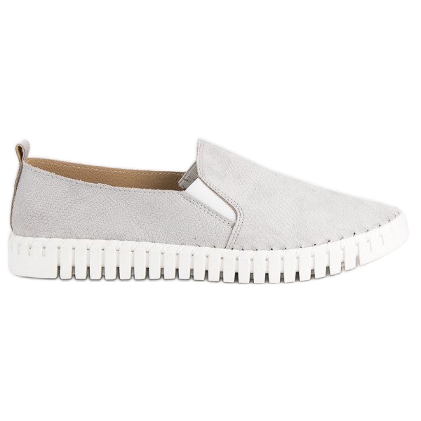 Tullo Slip-on in camoscio grigio