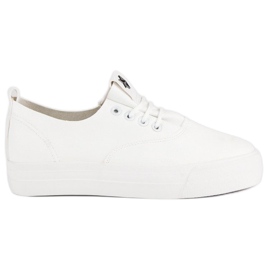 Sneakers bianche allacciate bianco