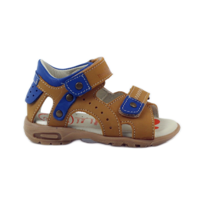 Sandali con velcro Ren But 1471 miele multicolore blu