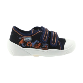 Befado scarpe per bambini sneakers pantofole 907P094 blu navy arancia bianco