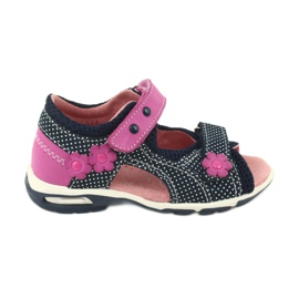Sandali con velcro Ren But blu navy rosa bianco