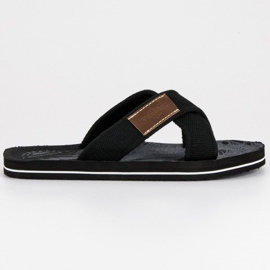 Ax Boxing Pantofole da uomo in materiale nero
