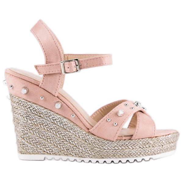 Erynn Sandali espadrillas con zeppa rosa