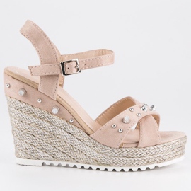 Erynn Sandali espadrillas con zeppa marrone