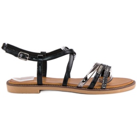 Bello Star Sandali bassi con fibbia nero