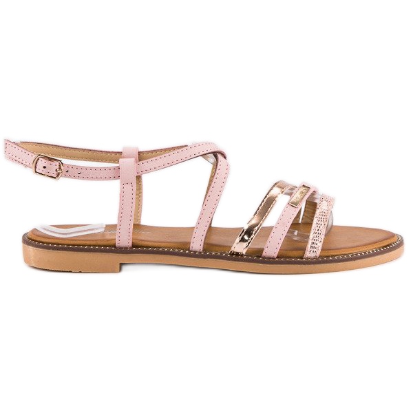 Bello Star Sandali bassi con fibbia rosa