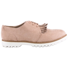 Scarpe boho in pelle scamosciata allacciate marrone
