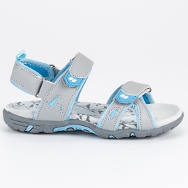 Hasby Comodi sandali in velcro grigio