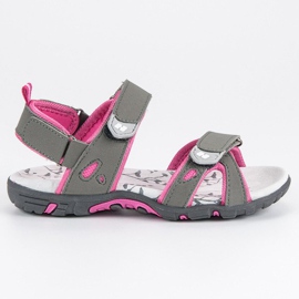 Hasby Comodi sandali in velcro grigio