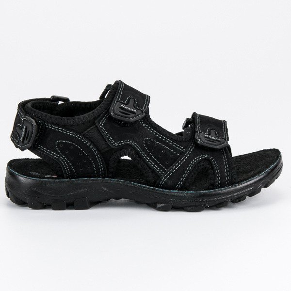 Hasby Sandali in pelle per bambini nero