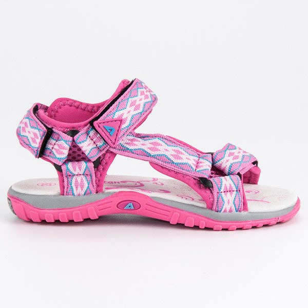 American Club Sandali di velluto americano rosa