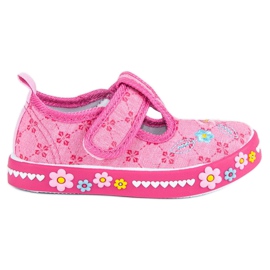 American Club Sneakers americane rosa con velcro