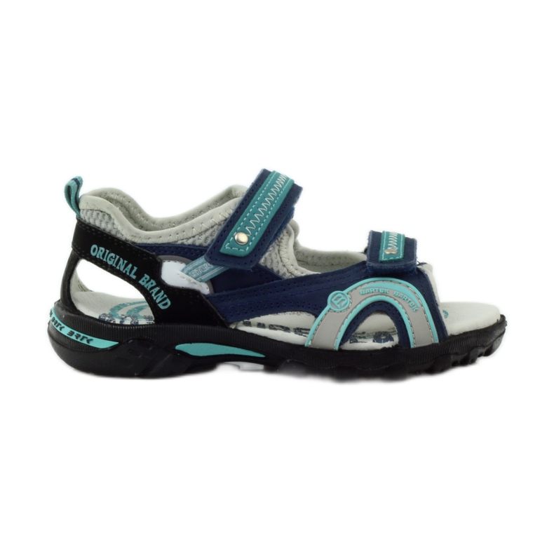 Sandali da bambino Bartek 36113 blu navy verde grigio