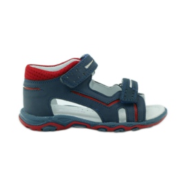 Sandali con velcro Bartek 31825 blu navy rosso