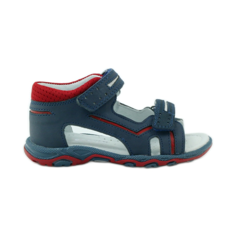Sandali con velcro Bartek 31825 blu navy rosso