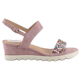 Kylie Sandali con perline rosa