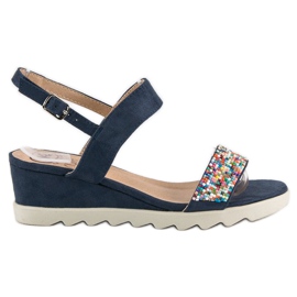 Kylie Sandali con perline blu