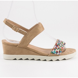 Kylie Sandali Con Perline marrone