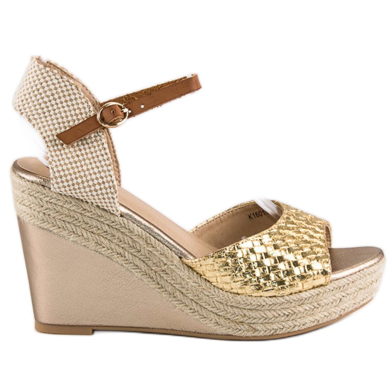 Kylie Sandali con espadrillas dorate d'oro