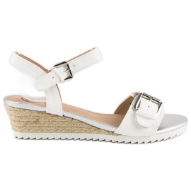 Kylie Sandali espadrillas con fibbia bianco